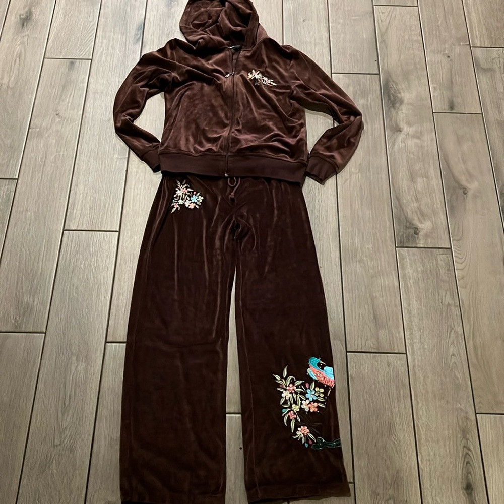 Vintage BCBG velour tracksuit
